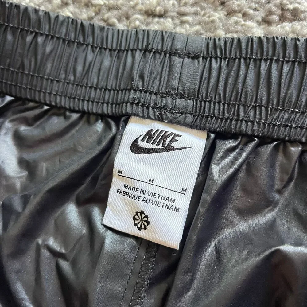 Nike Sportswear Woven Track Pants Windbreaker Black White Womens M CJ7346-010